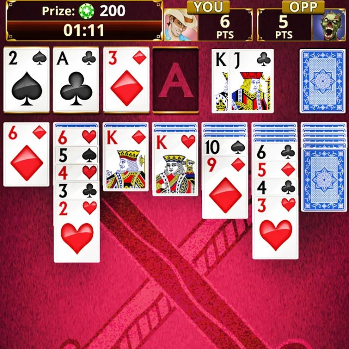 Solitaire card game competition