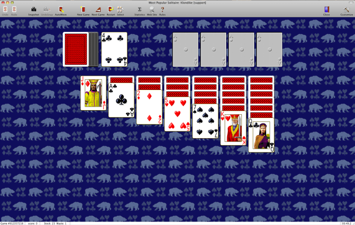 Solitaire versions popular games